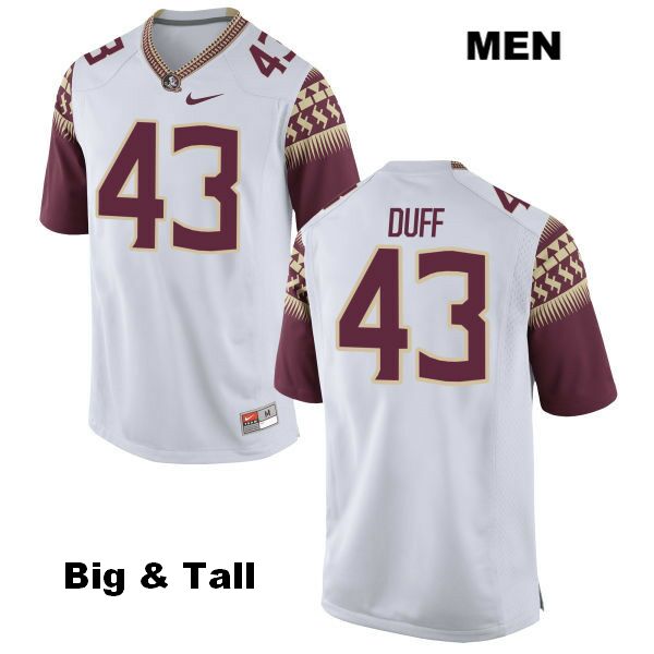 Men's NCAA Nike Florida State Seminoles #43 Jake Duff College Big & Tall White Stitched Authentic Football Jersey RXZ3869MI